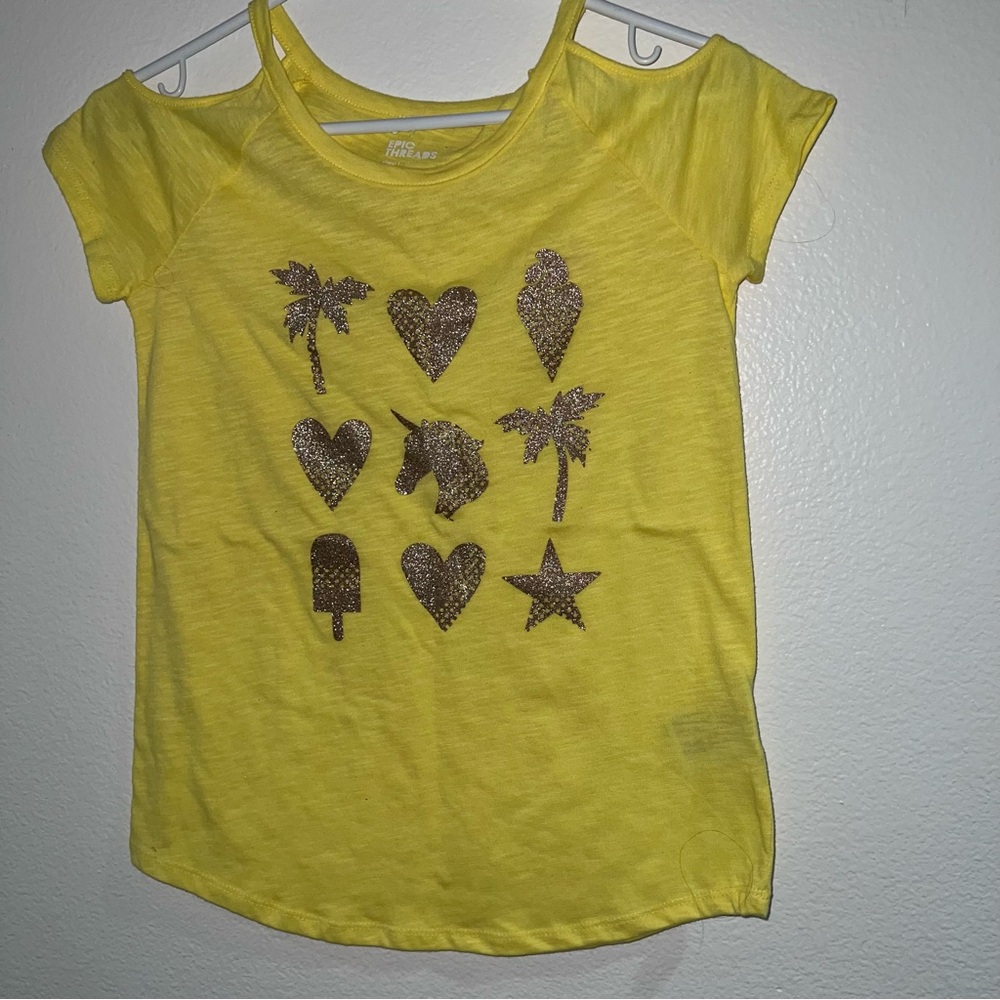 Epic Threads Big Girls Printed Cold Shoulder T-Shirt